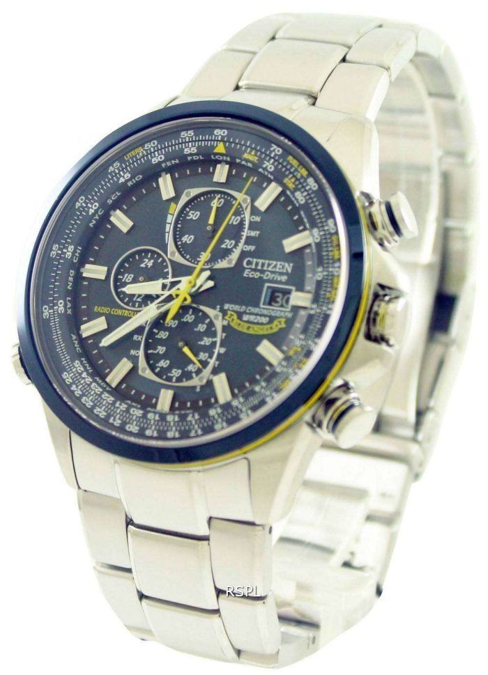 Citizen World Chronograph AT8020-54L Eco-Drive Blue Angels Radio Controlled Mens Watch