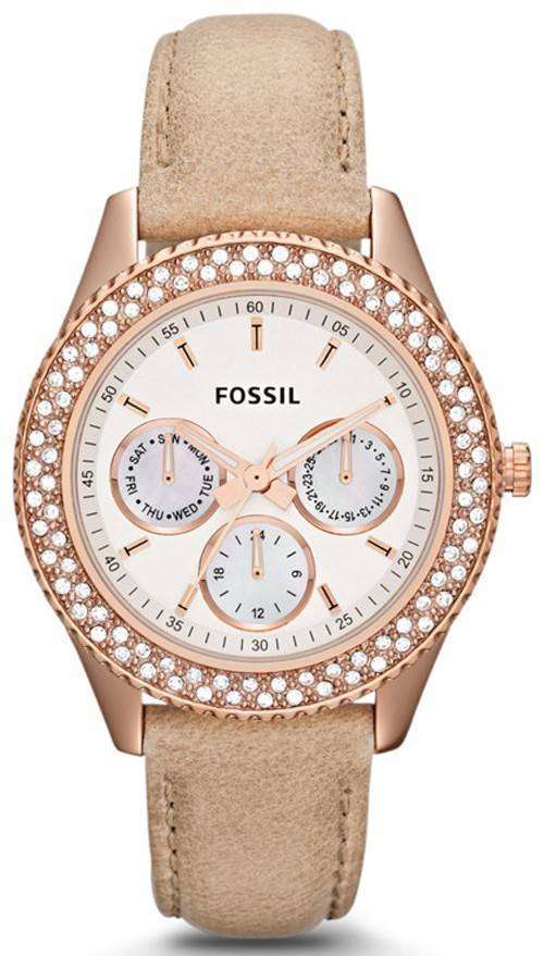 Fossil Women's Stella Three-Hand Date Rose Gold-Tone Stainless Steel Watch  - Walmart.com