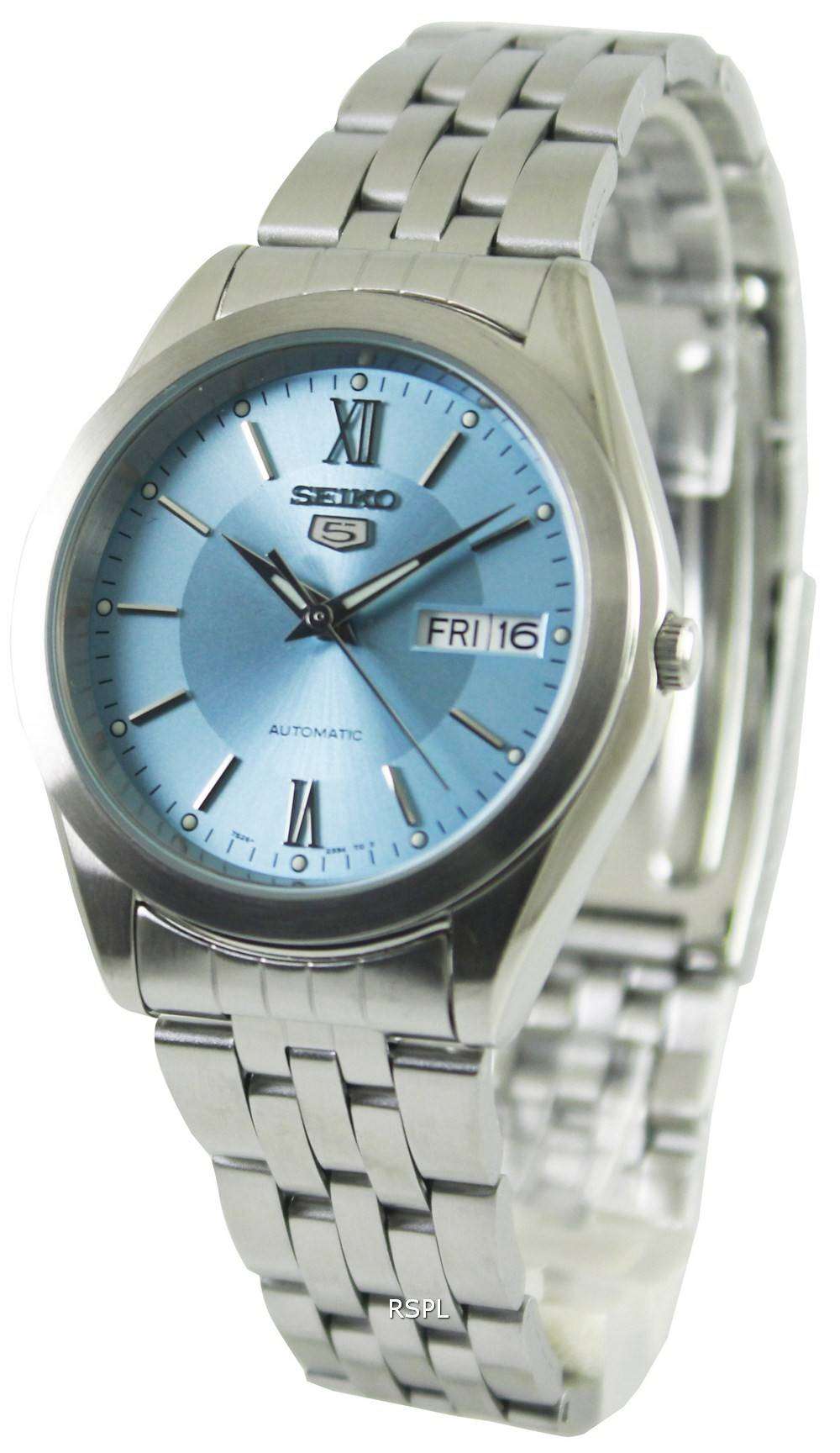 Seiko 5 light sales blue dial