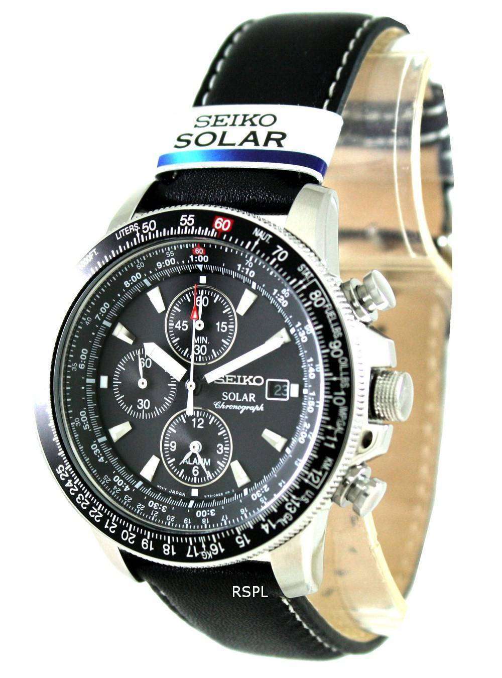 Seiko Pilots Solar Chronograph Flightmaster SSC009P3 Mens Watch CityWatches IN