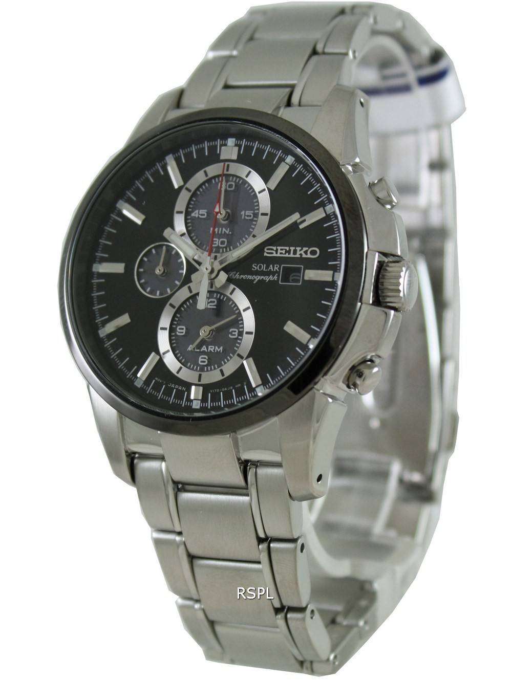 Seiko Solar Alarm Chronograph SSC087P1 SSC087 SSC087P Mens Watch ...