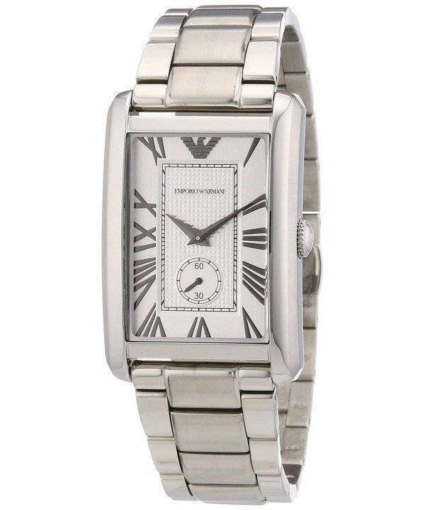 Emporio Armani Classic Rectangle Shape Silver Tone AR1607 Mens Watch -  CityWatches IN
