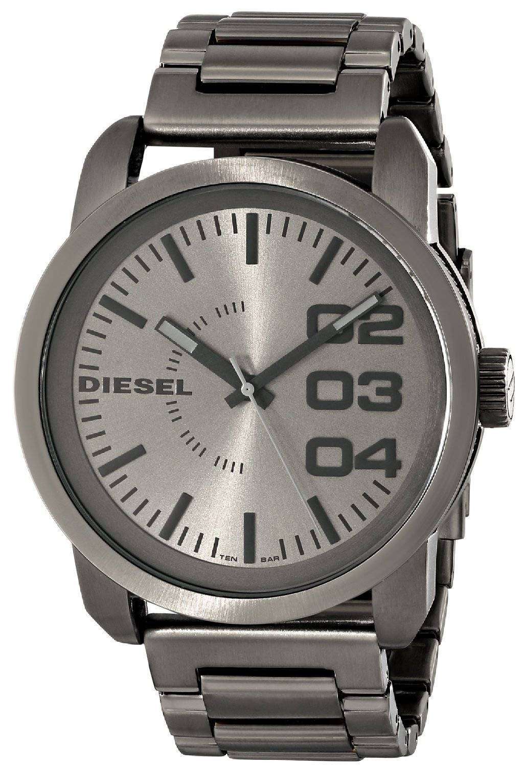 Diesel Double Down Grey Dial Ion Plated DZ1558 Mens Watch CityWatches IN