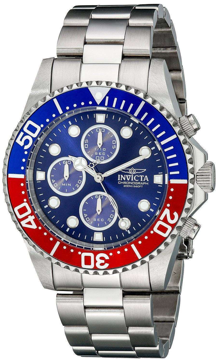 Invicta Pro Diver Chronograph 200M Blue Dial INV1771 1771 Mens