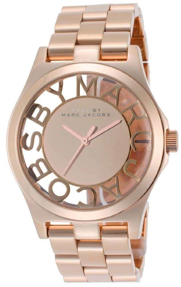 Marc By Marc Jacobs Henry Skeleton Rose Gold Dial MBM3207 Womens Watch ...