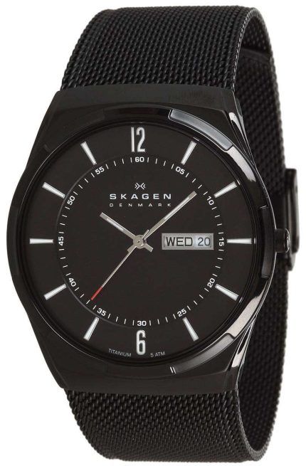 Skagen Black Dial Titanium Case Mesh Bracelet 233XLTMB Mens Watch CityWatches IN