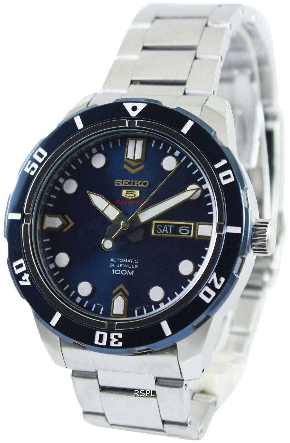 Seiko sports automatic 24 best sale jewels 100m