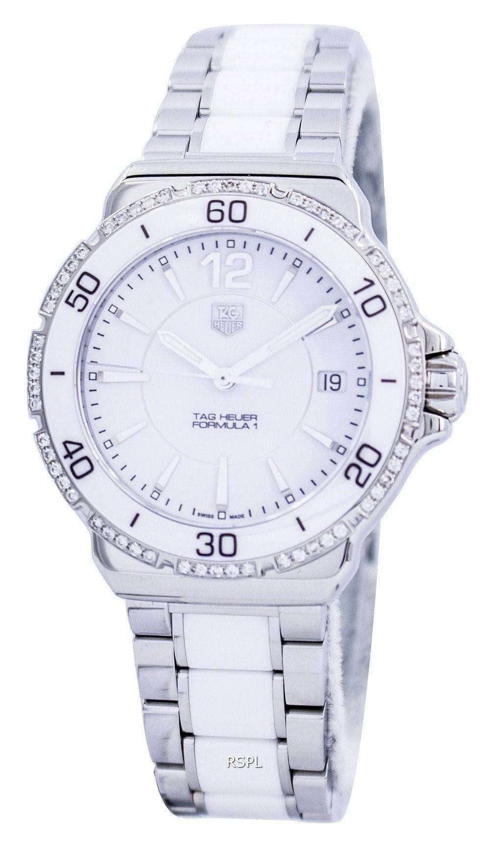 Tag heuer ladies formula 1 white store ceramic diamond