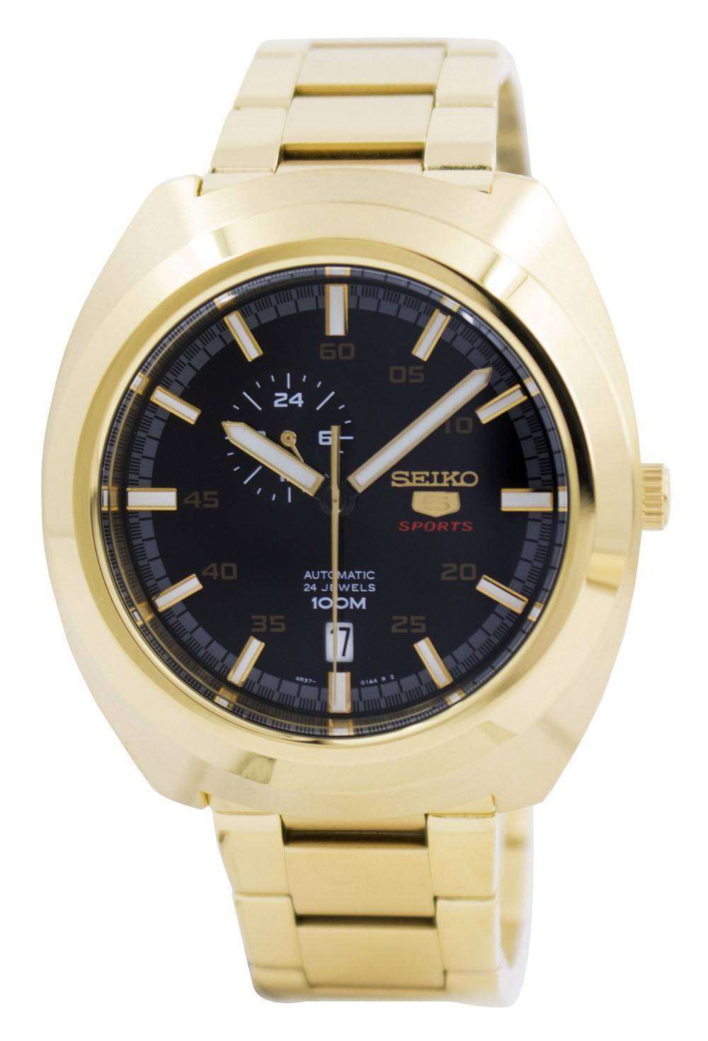 Seiko 5 sports automatic store 24 jewels 100m gold