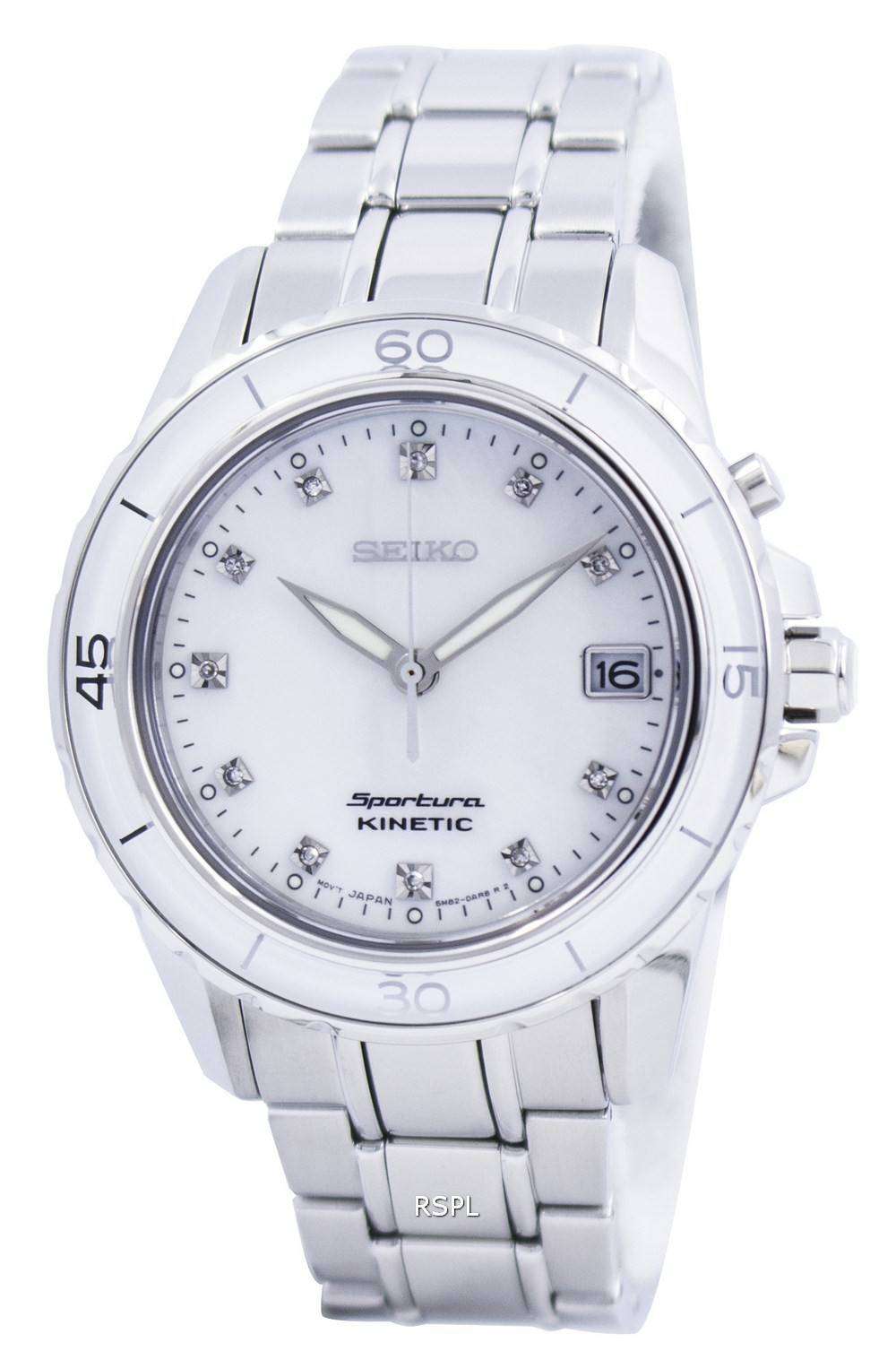 Seiko Sportura Kinetic Diamond Accent SKA881 SKA881P1 SKA881P Womens Watch