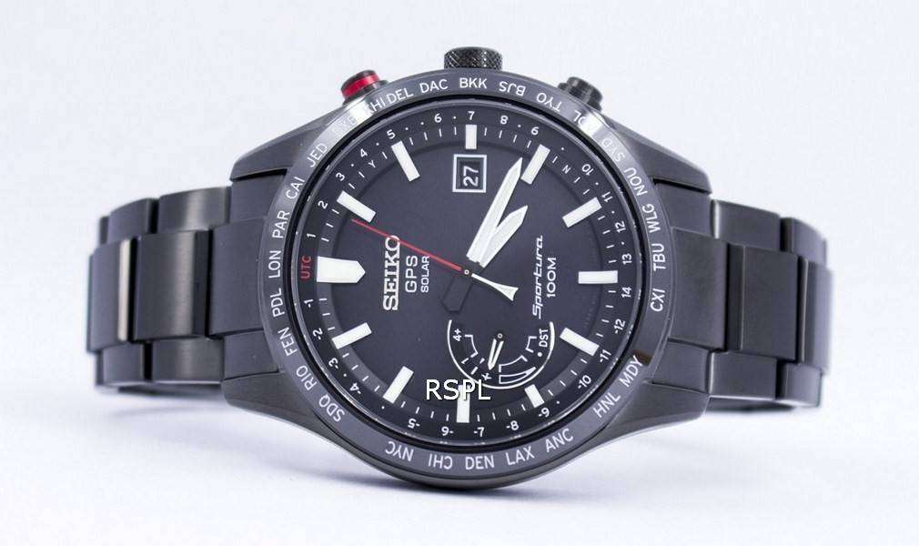 Seiko Sportura GPS Solar World Time Japan Made SSF005 SSF005J1 SSF005J Mens Watch CityWatches IN