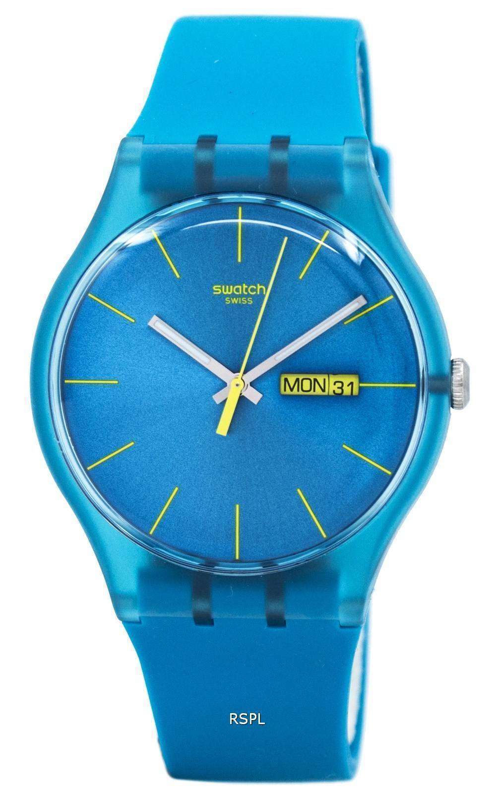 Swatch Originals Turquoise Rebel Quartz SUOL700 Unisex Watch