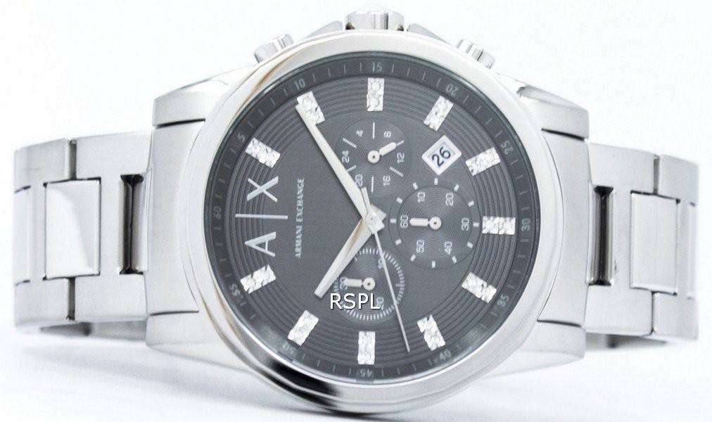 Armani Exchange Chronograph Crystals Grey Dial AX2092 Mens Watch