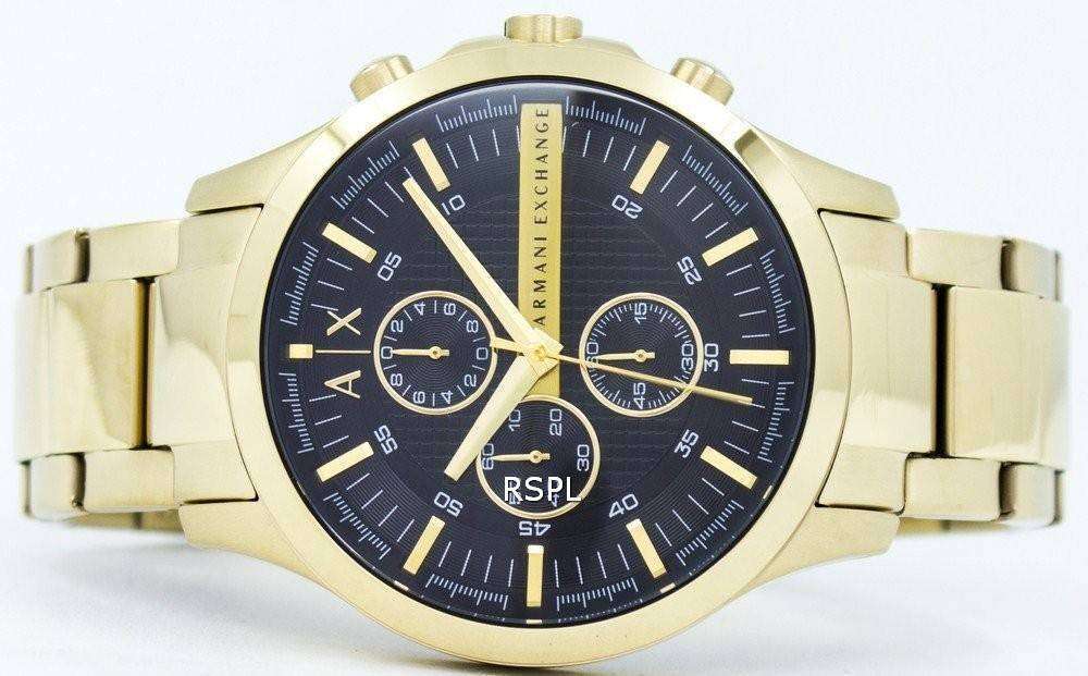 Armani Exchange Quartz Gold-Tone Chronograph Black Dial AX2137 Mens Watch -  CityWatches IN