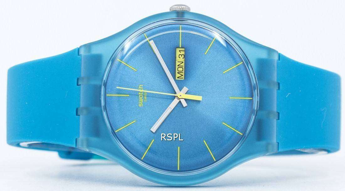 Swatch Originals Turquoise Rebel Quartz SUOL700 Unisex Watch