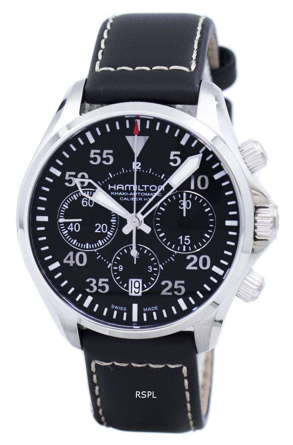 Hamilton Khaki Aviation Pilot Auto Chrono H64666735 Men s Watch CityWatches IN