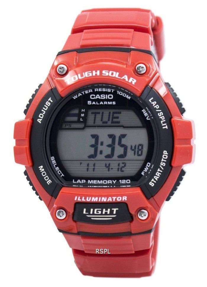 Casio Illuminator Tough Solar Lap Memory Alarm Digital W-S220C-4AV Men's Watch