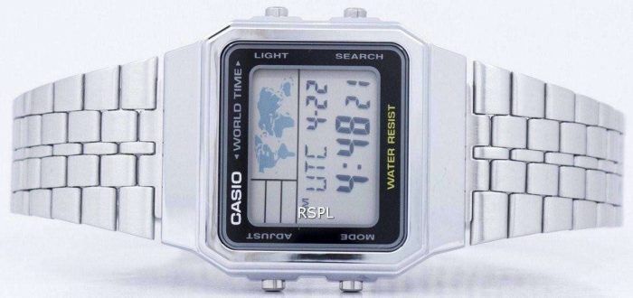 Casio Alarm World Time Digital A500WA-1DF Men's Watch