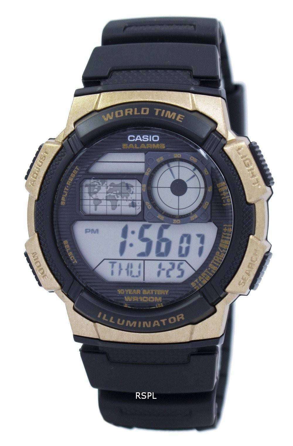 Casio illuminator salarms outlet world time