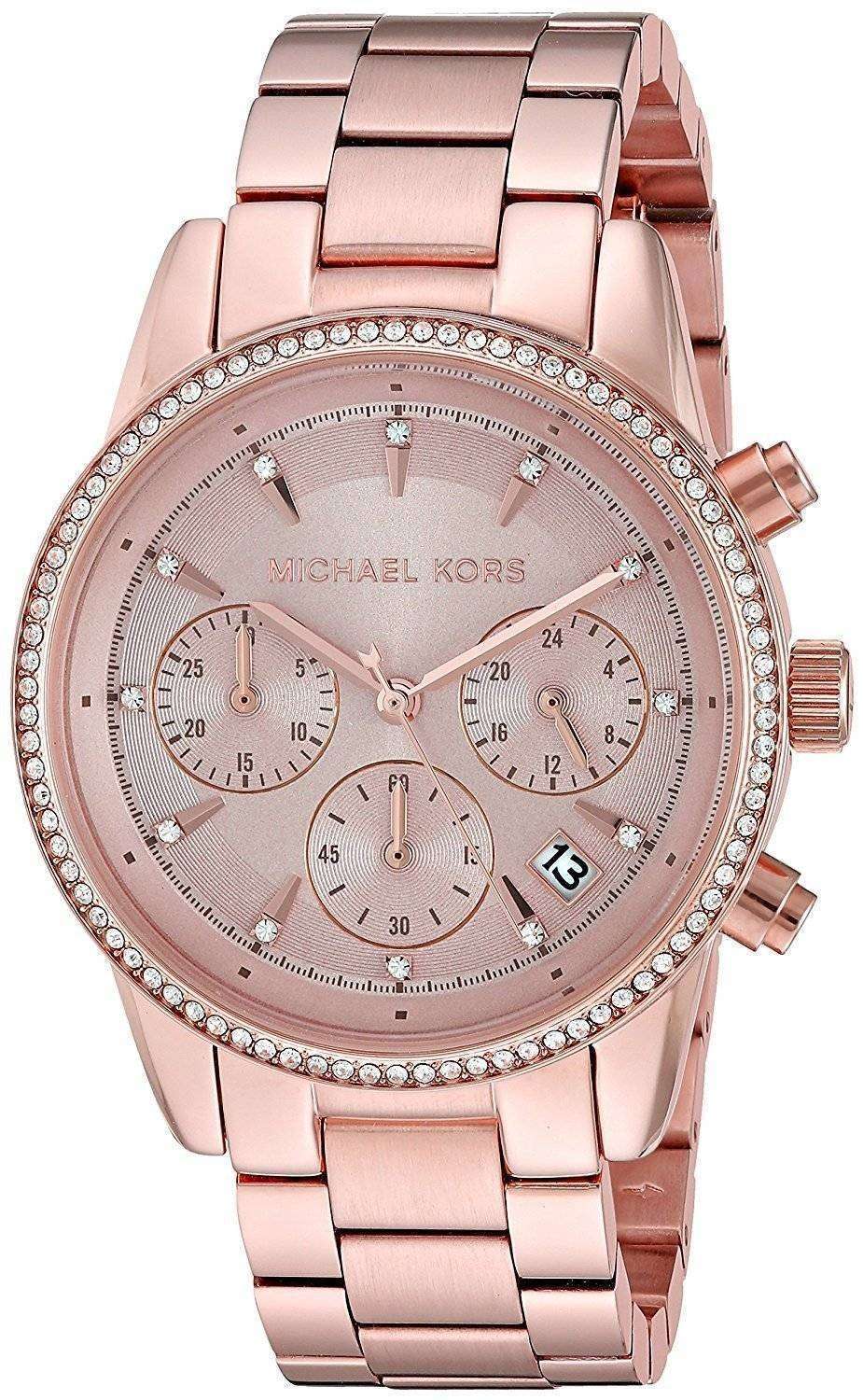 Ladies michael kors outlet ritz chronograph watch mk6357