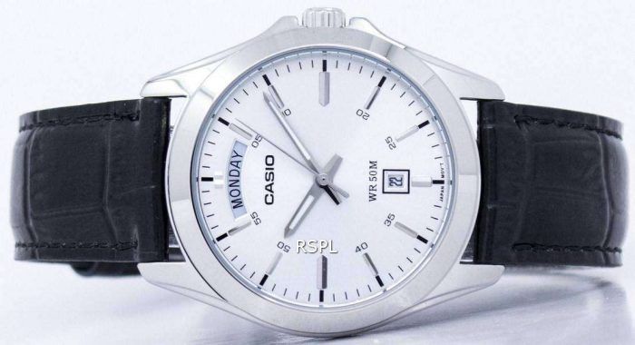 Casio Analog Silver Dial MTP-1370L-7AVDF MTP-1370L-7AV Mens Watch