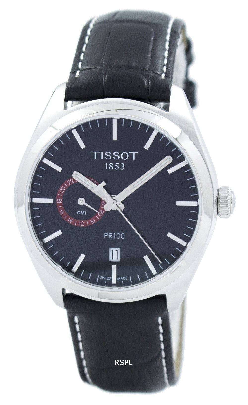 Tissot T Classic PR 100 Dual Time Quartz T101.452.16.051.00 T1014521605100 Men s Watch