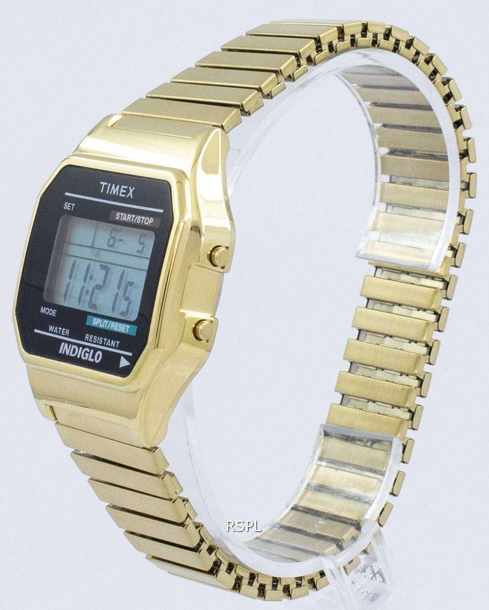 Timex classic digital watch 2024 gold