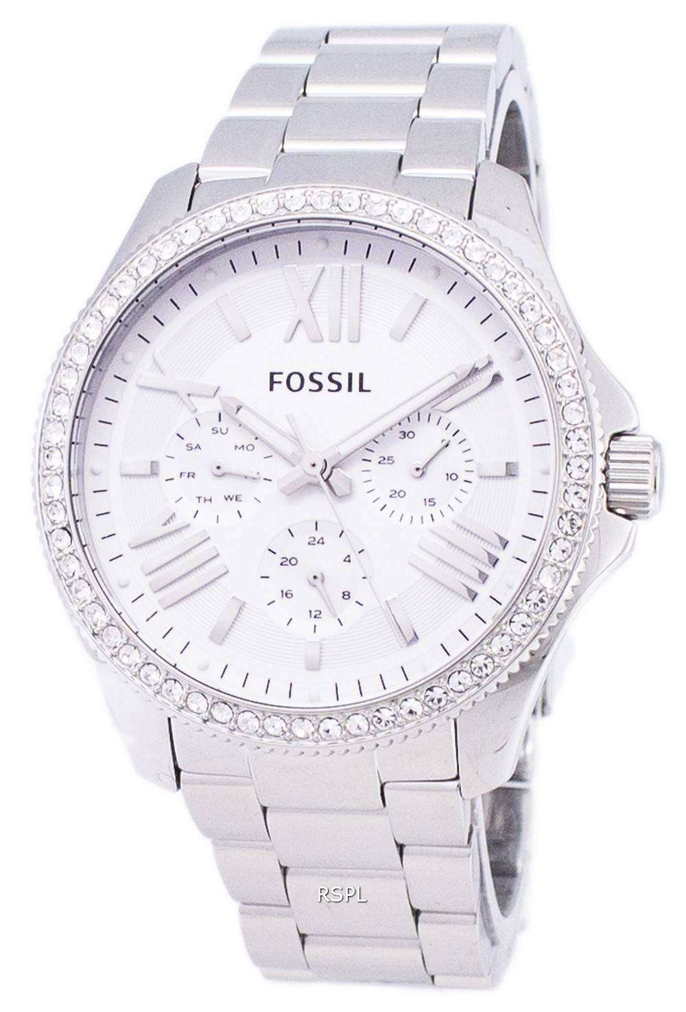 Fossil Cecile Multifunction Crystal Stainless Steel AM4481 Womens Watch ...