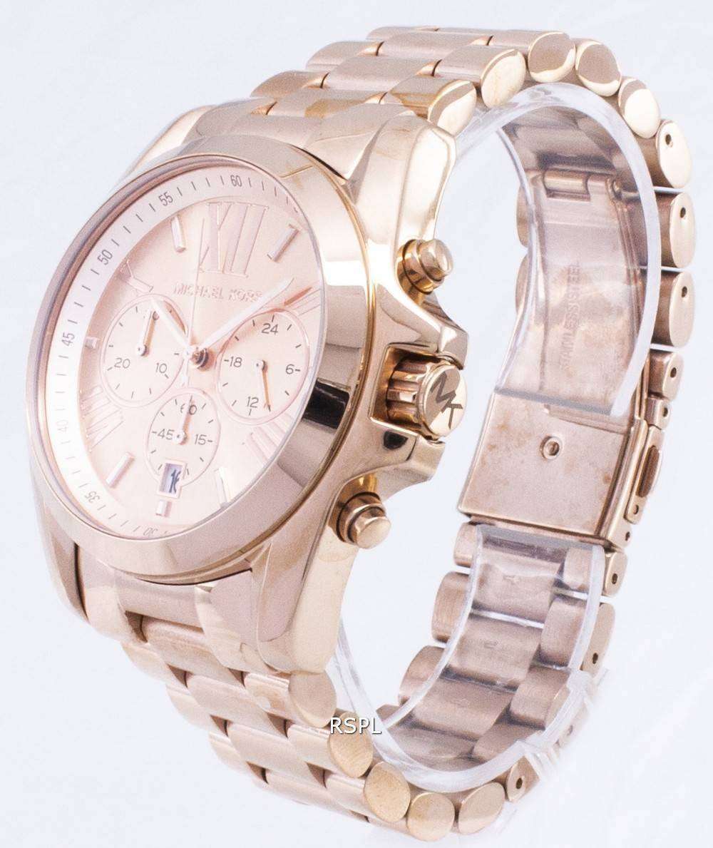 Michael Kors Bradshaw Chronograph Rose Gold tone MK5503 Womens Watch CityWatches IN