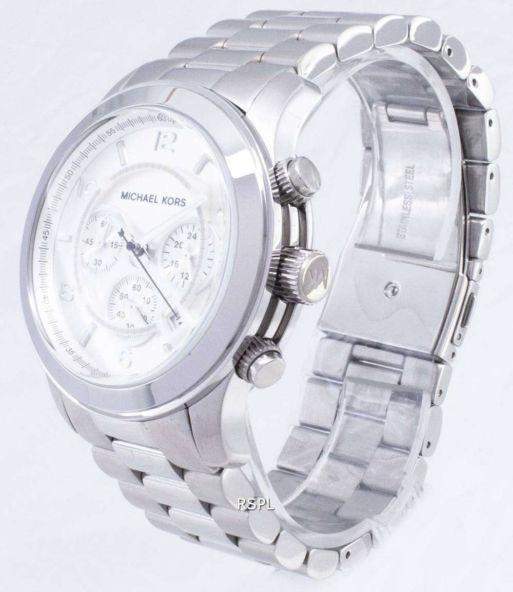 Michael Kors Silver Runway MK8086 Mens Watch CityWatches IN