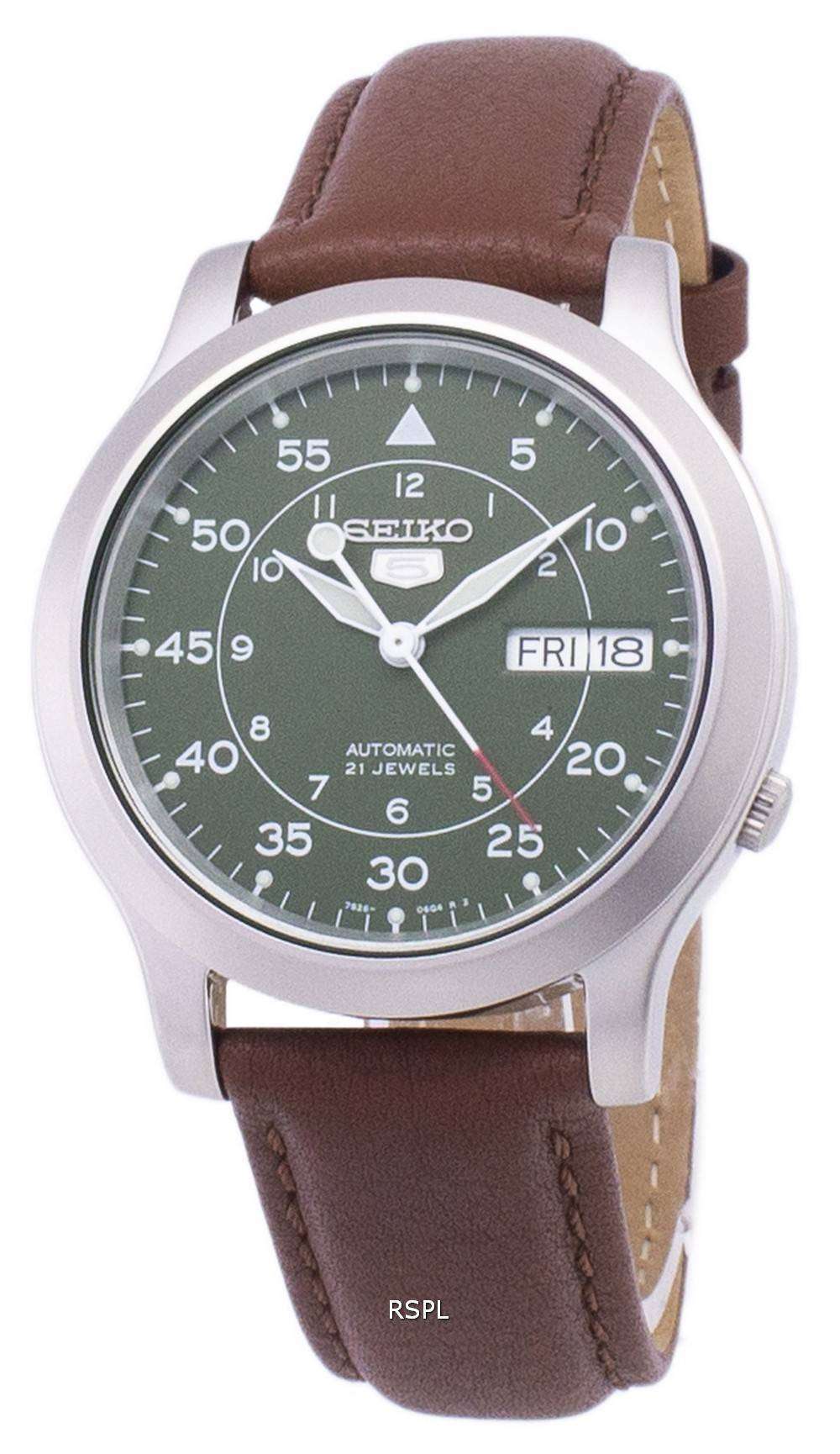 seiko automatic leather