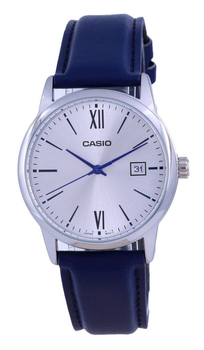 Casio Silver Dial Stainless Steel Analog Quartz MTP-V002L-2B3 MTPV002L-2 Mens Watch