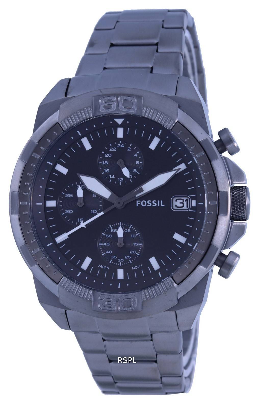 Fossil Men's Blue Dive Three-Hand Date Blue Dial Stainless Steel Bracelet  Watch | Dillard's