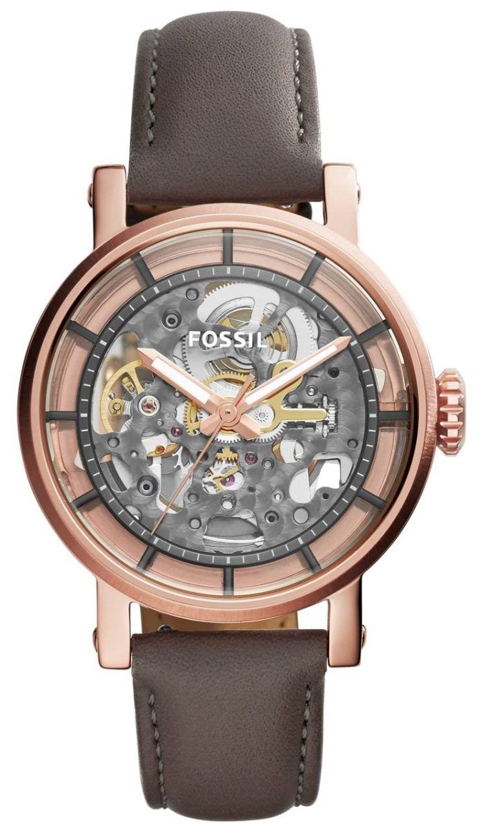 Fossil Original Boyfriend Automatic Skeleton Dial ME3089 Womens Watch