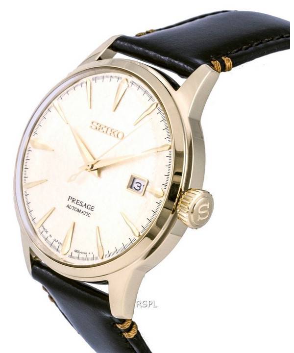 Seiko Presage Cocktail Limited Edition Leather Gold Dial Automatic