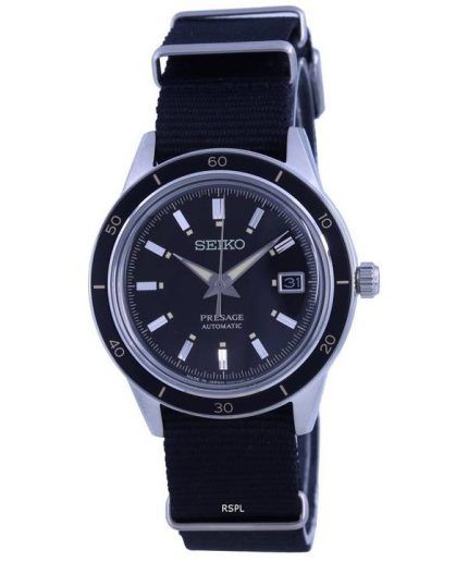 Seiko Presage Style 60's Black Dial Nylon Strap Automatic SRPG09 SRPG09J1 SRPG09J Men's Watch