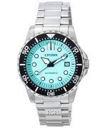 Citizen Urban Mechanical Stainless Steel Aqua Blue Dial Automatic NJ0170-83X 100M Men's Watch