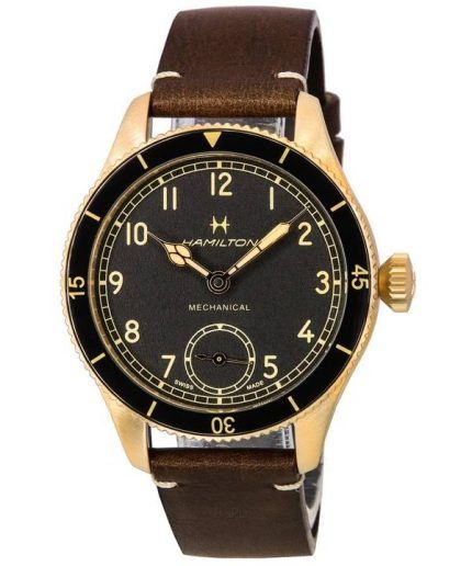 Hamilton Khaki Aviation Pilot Pioneer Bronze Black Dial Mechanical H76709530 100M Men's Watch