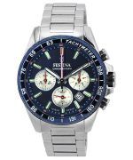 Festina Timeless Chronograph Stainless Steel Blue Dial 20560-2 100M Men's Watch