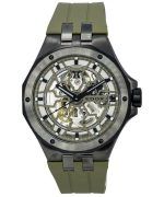 Edox Delfin Mecano Green Skeleton Dial Automatic Diver's 85303357GNCAVVONB 200M Men's Watch