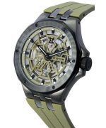 Edox Delfin Mecano Green Skeleton Dial Automatic Diver's 85303357GNCAVVONB 200M Men's Watch