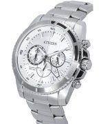 Citizen Chronograph Stainless Steel Silver Dial Quartz AN8200-50A 100M Men's Watch