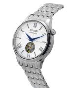 Citizen Stainless Steel Open Heart Silver Dial Automatic NH9130-84A Men's Watch