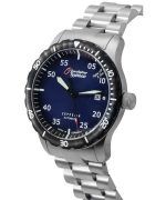 Zeppelin Eurofighter Typhoon Stainless Steel Blue Dial Automatic Diver's 7268M3set 200M Men's Watch With Extra Strap