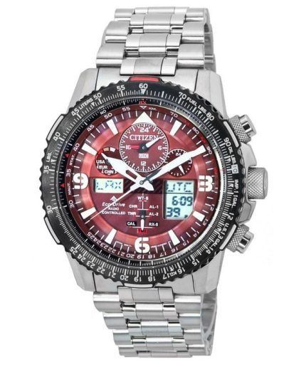 Citizen Promaster Skyhawk Perpetual Calendar Red Dial Eco-Drive Diver's JY8086-89X 200M Men's Watch