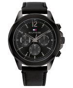 Tommy Hilfiger LARS Leather Strap Multifunction Black Dial Quartz 1792062 Mens Watch