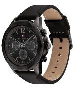 Tommy Hilfiger LARS Leather Strap Multifunction Black Dial Quartz 1792062 Mens Watch