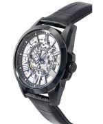 Bulova Classic Sutton Leather Strap Silver Skeleton Dial Automatic 98A304 100M Mens Watch