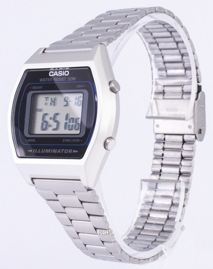 Casio Digital Quartz Stainless Steel Illuminator B640WD-1AVDF B640WD-1AV Mens Watch