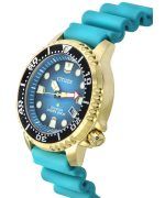 Citizen Promaster Dive Polyurethane Strap Turquoise Dial Eco-Drive Divers BN0162-02X 200m Mens Watch